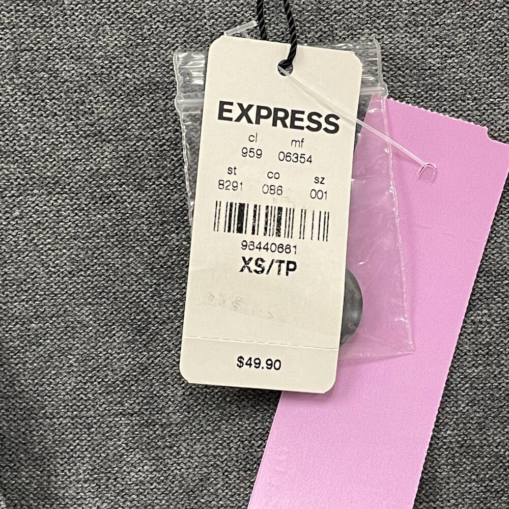 New Express Gray Cardigan Size XS - Picture 3 of 6